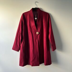 Fiaga red wool a-line jacket